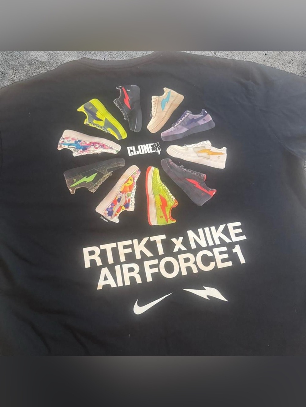 RTFKT x Nike Air Force 1 Forging Tee Size Large